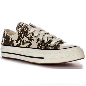 Converse Chuck 70S Sneaker in Brown White Cow Print- Size 8 (New in Box)